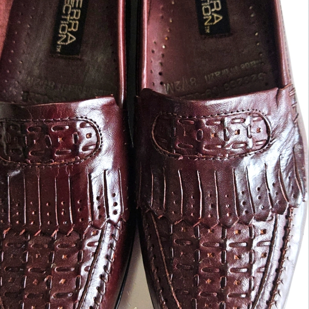 Generra Collection Leather Men's Brown Loafers Size 8.5